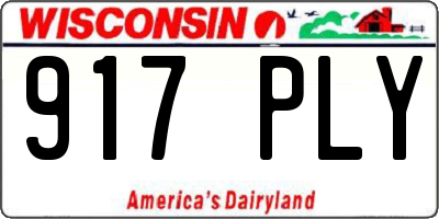 WI license plate 917PLY