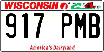WI license plate 917PMB