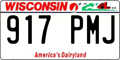 WI license plate 917PMJ