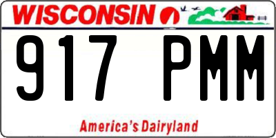 WI license plate 917PMM