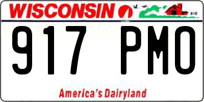WI license plate 917PMO