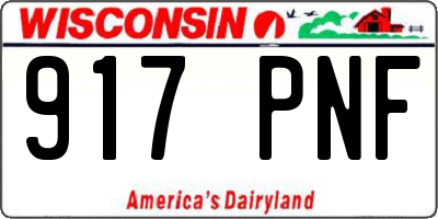 WI license plate 917PNF