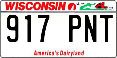 WI license plate 917PNT