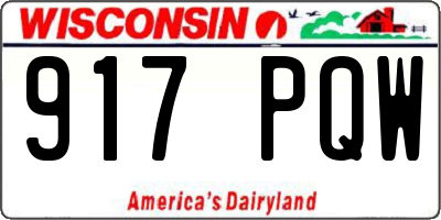 WI license plate 917PQW