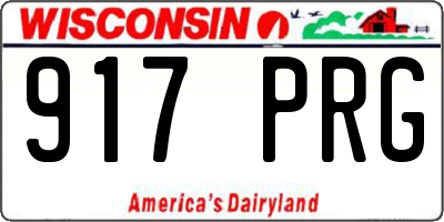 WI license plate 917PRG