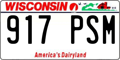 WI license plate 917PSM