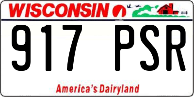 WI license plate 917PSR