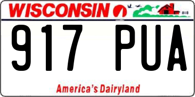 WI license plate 917PUA