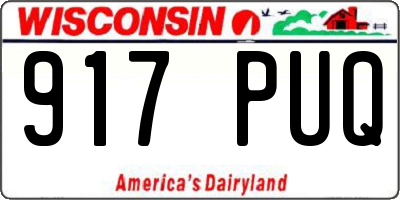 WI license plate 917PUQ