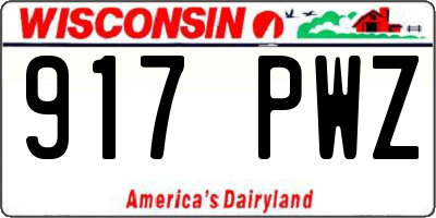 WI license plate 917PWZ