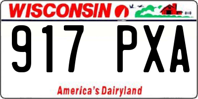 WI license plate 917PXA