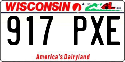 WI license plate 917PXE