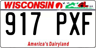 WI license plate 917PXF
