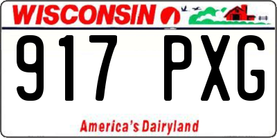 WI license plate 917PXG