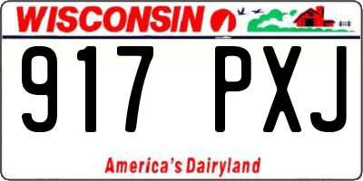 WI license plate 917PXJ