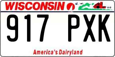 WI license plate 917PXK