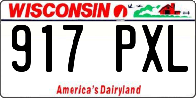 WI license plate 917PXL