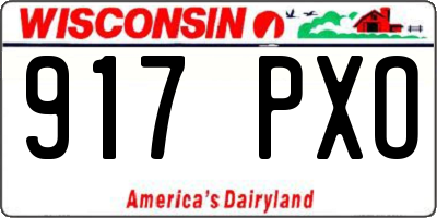 WI license plate 917PXO