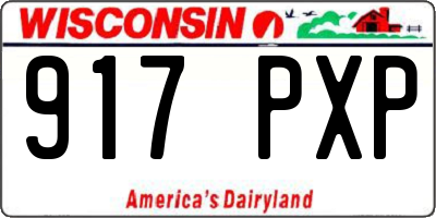 WI license plate 917PXP
