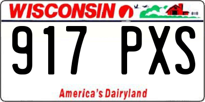 WI license plate 917PXS