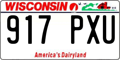 WI license plate 917PXU