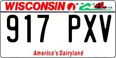 WI license plate 917PXV