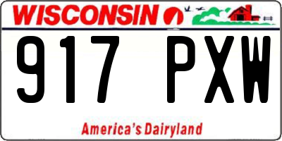 WI license plate 917PXW