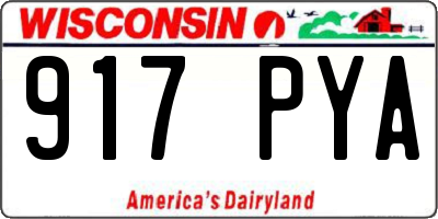 WI license plate 917PYA