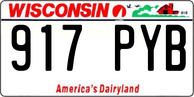 WI license plate 917PYB