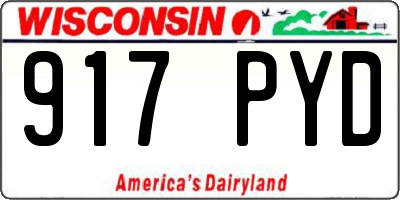 WI license plate 917PYD
