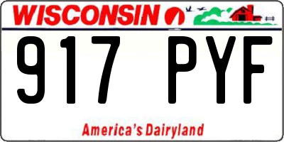 WI license plate 917PYF