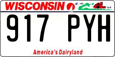 WI license plate 917PYH