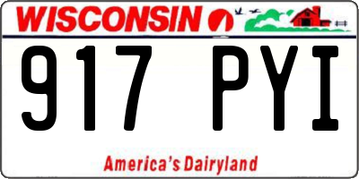 WI license plate 917PYI