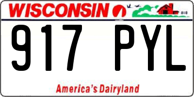 WI license plate 917PYL