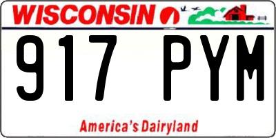 WI license plate 917PYM