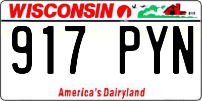WI license plate 917PYN