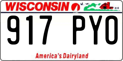 WI license plate 917PYO