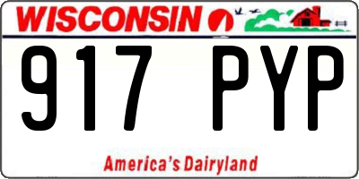 WI license plate 917PYP