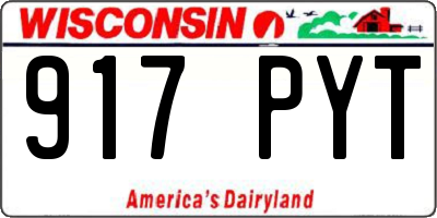 WI license plate 917PYT