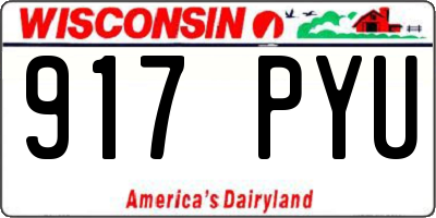 WI license plate 917PYU