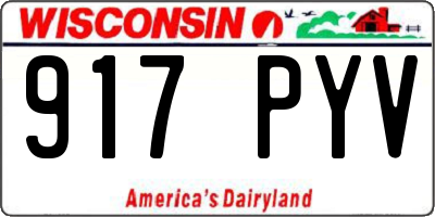 WI license plate 917PYV