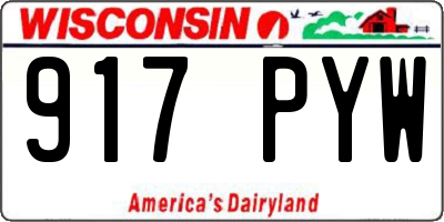 WI license plate 917PYW