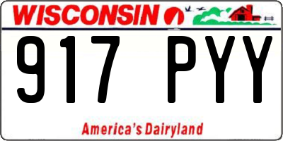WI license plate 917PYY