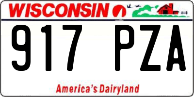 WI license plate 917PZA
