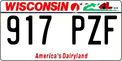 WI license plate 917PZF