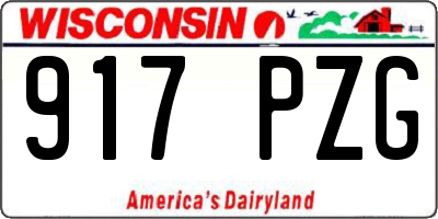 WI license plate 917PZG