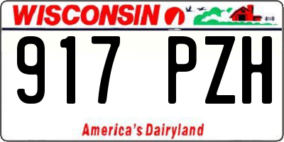WI license plate 917PZH
