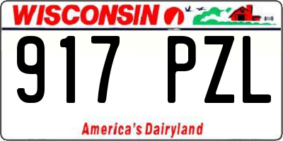 WI license plate 917PZL