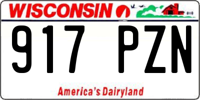 WI license plate 917PZN