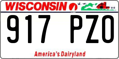 WI license plate 917PZO